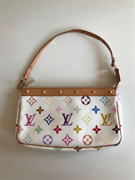 lv multicolor white bag|authentic louis vuitton multi pochette.